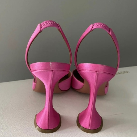 AMINA MUADDI SATIN PINK BEGUM SLINGBACK HEELS SIZE 40 - Picture 3 of 6